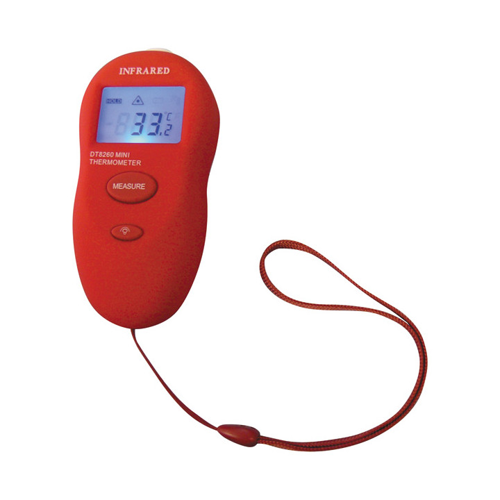 Thermomètre Infrarouge Laser Zenitech TP550 - Mesure Sans Contact, écran LCD Rétroéclairé, Piles Incluses - Orange