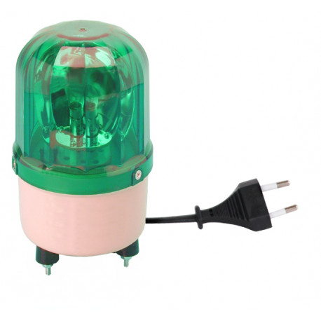 Girofaro electrico fijo verde 220vca 10w (fijación con tornillos) senalizacion luminosa iluminacion compro-technology - 1