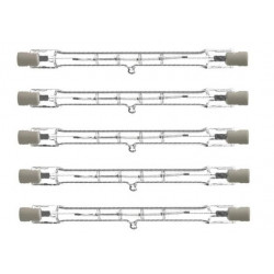 Lot de 5 tubes 220v 500w r7 r7s 117mm eclairage halogene 400w lumiere lamp  hal500 lampe crayon