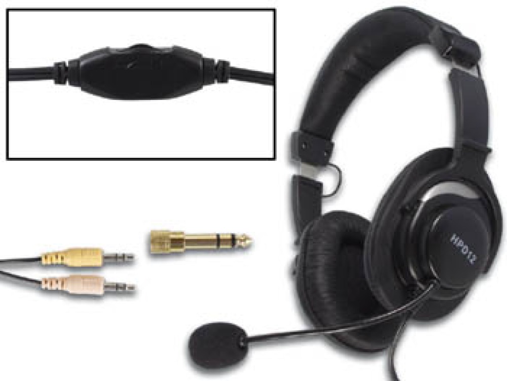 Digital stereo headset con microfono è compatibile telefono centralino telefonia audio pc velleman - 1