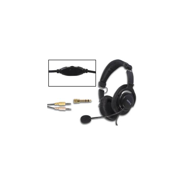 Auriculares digitales estéreo + micrófono de lujo velleman - 1