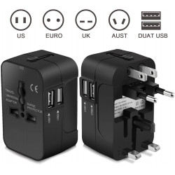 Travel Adapter International Universal Power Adapter All-in-one 5V 2.1A 2 USB 110 240V jr international - 6