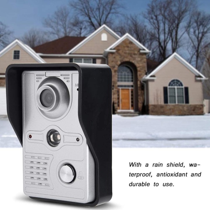 Interphone portier video camera couleur avec fil 7 inch intercom surveillance securite maison