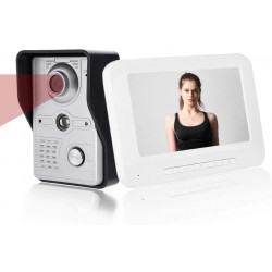 Interphone portier video camera couleur avec fil 7 inch intercom surveillance securite maison