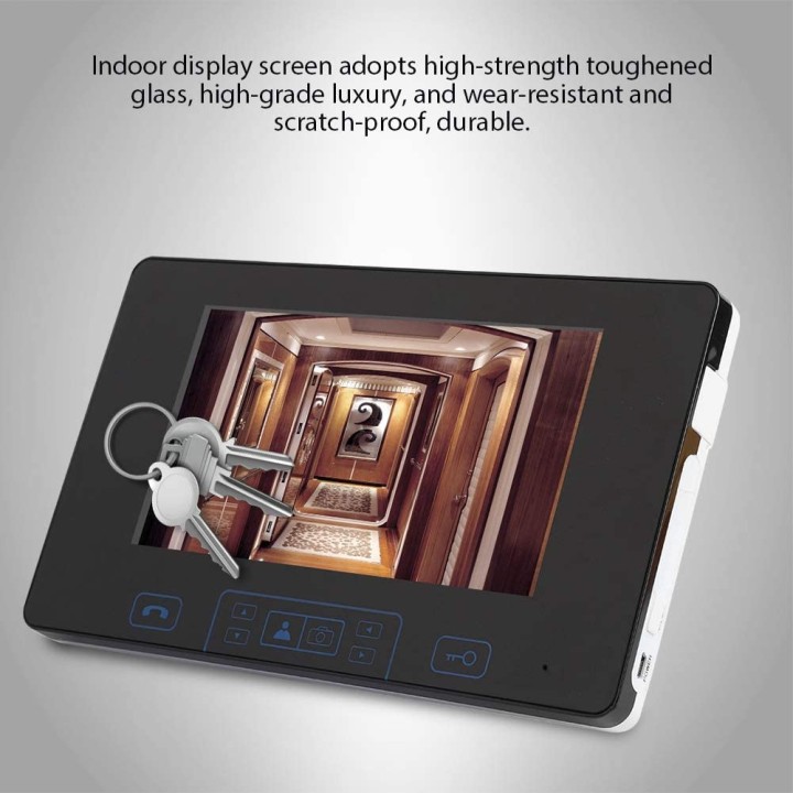 Videocitofono wireless 300 m impermeabile visione notturna schermo da 18 cm pulsante a sfioramento condominio