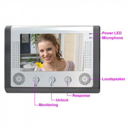 7 inch 18cm videoportero teléfono timbre intercomunicador kit 1 cámara 1 monitor visión nocturna
