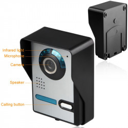 7 inch 18cm videoportero teléfono timbre intercomunicador kit 1 cámara 1 monitor visión nocturna