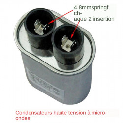 Condensador 1mf 1.05mf 1uf 1.05 mf 2100V microondas LG, ELECTROLUX SAMSUNG WHIRLPOOL