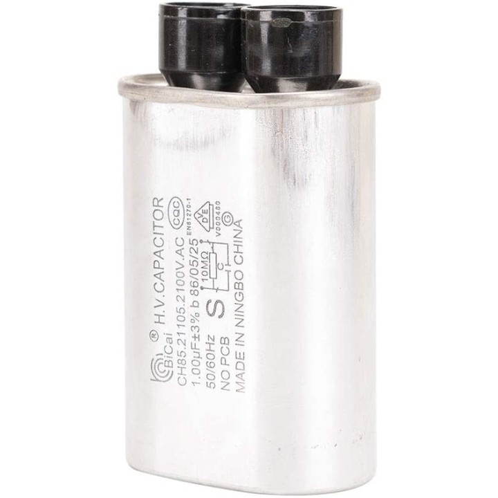 Capacitor 1mf 1.05mf 1uf 1.05 mf 2100V microwave LG, ELECTROLUX SAMSUNG WHIRLPOOL