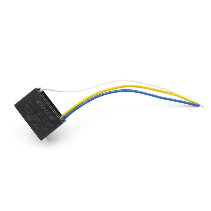 Ceiling Fan Capacitor Cbb61 1.2Uf + 1.3Uf 3 Wire 250 Vac