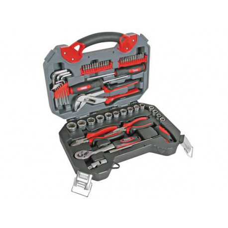 Tool kit 56 pz pinze vanadio hsetpro2chrome cacciavite bit cricchetto chiave a brugola ha tooland - 1