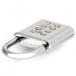 Padlock 25mm 4 dial brass combination lock security lock opening closing 4 number code jr international - 5