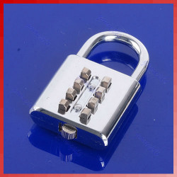 5 x Padlock 25mm 4 dial brass combination lock security lock opening closing 4 number code jr international - 3