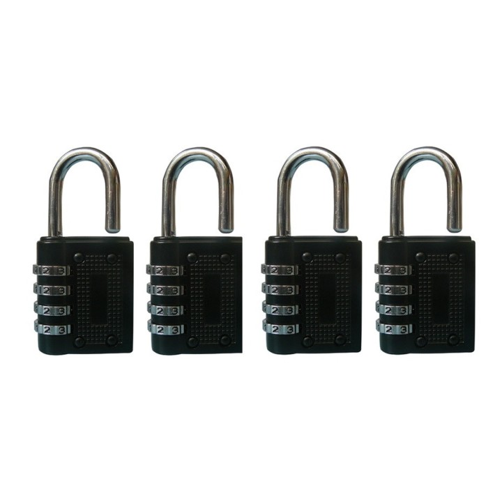 4 New resetable tri-circle 4 dial 43mm combination lock padlock zb40 trixes - 24