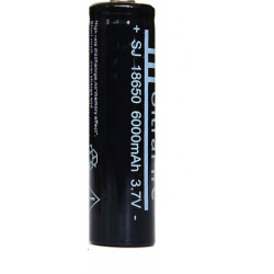 18650 Nero 18650 ricaricabile Li ion 3.7v 6000mAh batteria per la torcia Proiettore jr international - 1