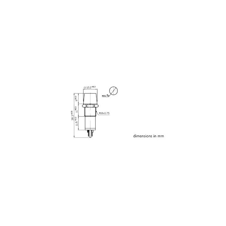 Red light square 12v traffic light 11.5 x 11.5mm CCAF012RBL
