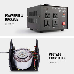 Convertidor electrico LLD2000D 220 110vca 110v 2000w reversible cambiador 220v 110v 230v 115v 240v 120v adaptador convertidor jr