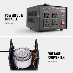 Convertitore elettrico LLD2000D cambia tensione 220 verso 110vca trasformatore 220v 110v 2000w corrente adattatore converter jr 