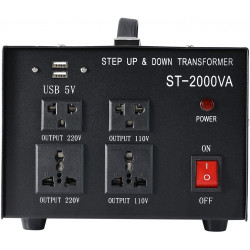 Convertitore elettrico cambia tensione 220 verso 110vca trasformatore 220v 110v 2000w corrente adattatore converter bronson - 1