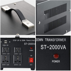 Convertitore elettrico cambia tensione 220 verso 110vca trasformatore 220v 110v 2000w corrente adattatore converter bronson - 5