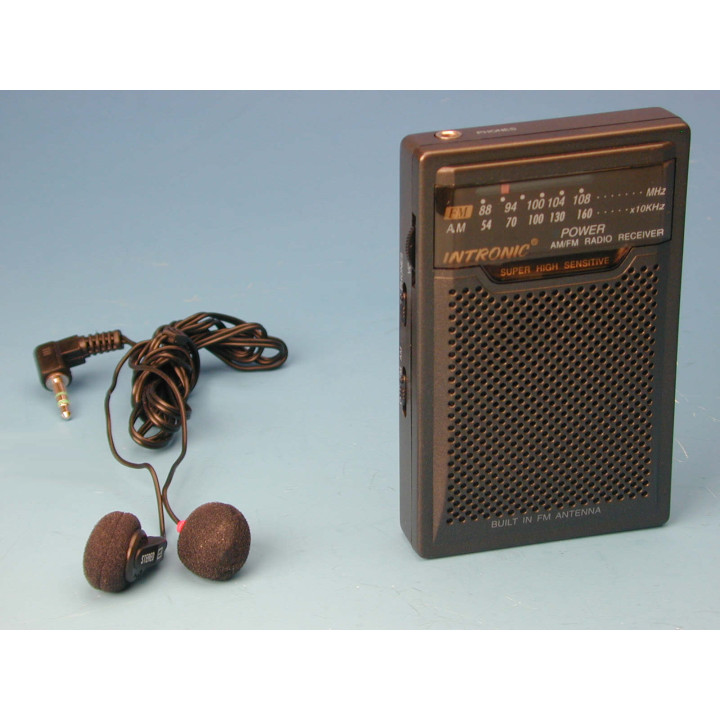 Radio portatil fmmp238 radios portatiles fm pequeño receptor am fm + escuchadores sonorizacion muse - 1