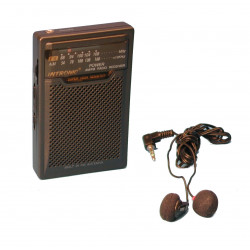 Radio tascabile portatile fm (2 r6p non fornite) radiolina da viaggio con cuffiette jr international - 1