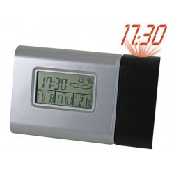 Reloj a proyeccion de hora alarma fecha termometro hidrometro previsiones meteo velleman - 1