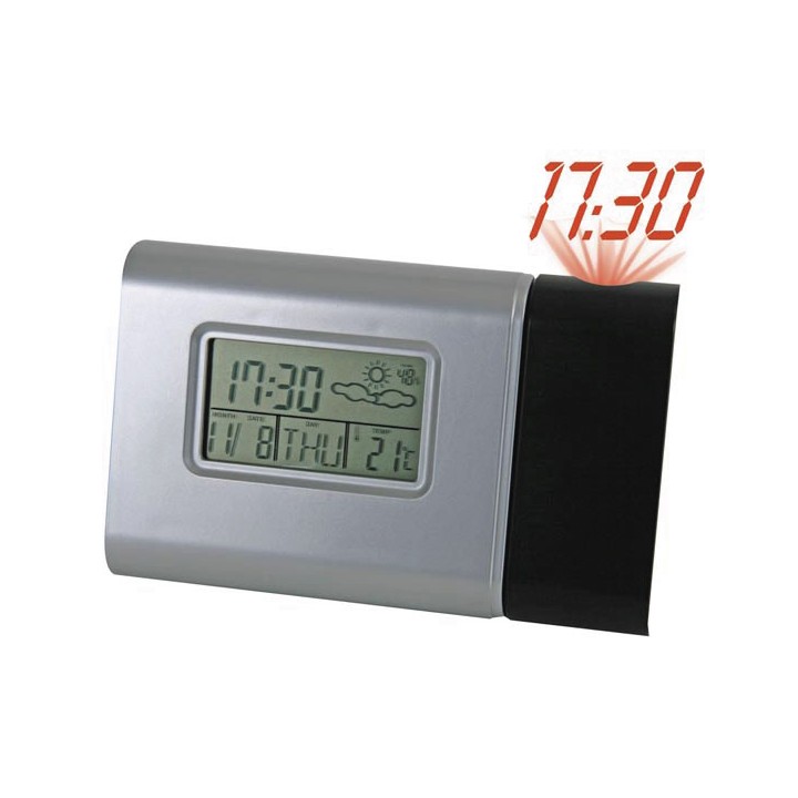 Orologio ore di proiezione di previsioni del tempo di allarme meteo wt51 termometro idrometro velleman - 1
