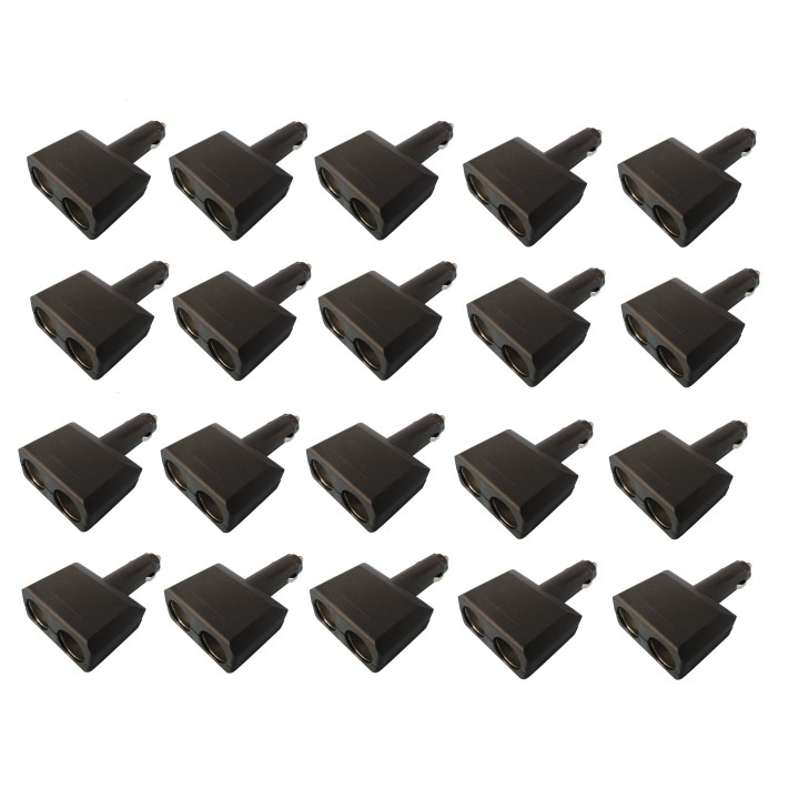 20 lighter plug male 2 x dual socket adapter auto power doubler plugc3 jr  international - 2