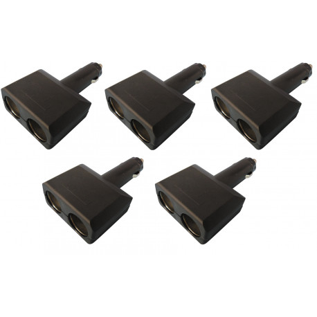 5 lighter plug male 2 x dual socket adapter auto power doubler plugc3 jr  international - 2