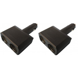 2 lighter plug male 2 x dual socket adapter auto power doubler plugc3 jr  international - 2
