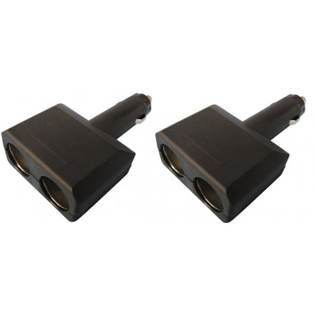 2 lighter plug male 2 x dual socket adapter auto power doubler plugc3 jr  international - 2