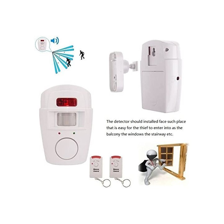 4 Ir-detektor alarm mit 2 fernbedienung autonome bewegung und volumen sirene st205 jr international - 9