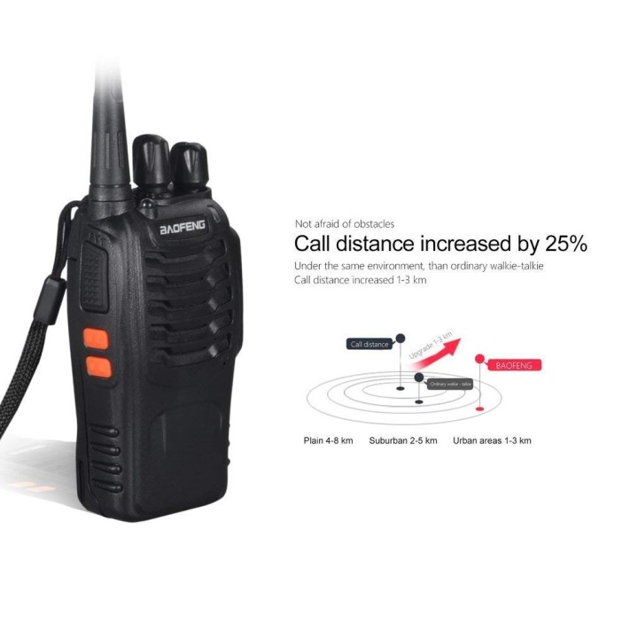 4 Baofeng BF-888S 16-Channel UHF 400-470MHz Walkie Talkie Pair 2-Way FM Radio Rechargeable Transceiver 3 Kilometer baofeng - 3
