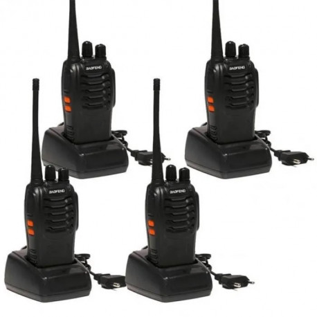4 Talkie walkie 446mhz 3km batterie rechargeable chargeur 16 Canaux UHF  400-470 MHz Baofeng BF-888S