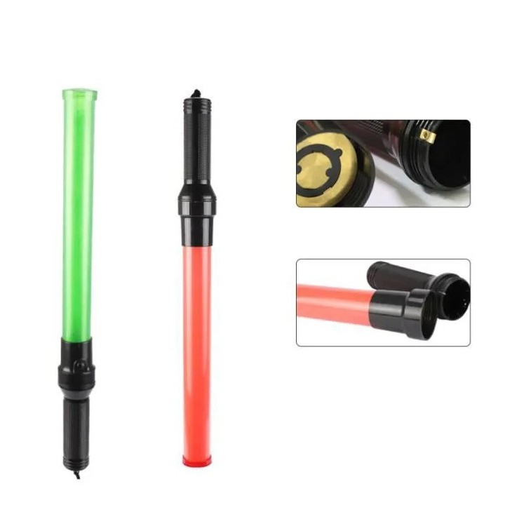 2 Traffic police baton 21 inch red green lightingtraffic led safety control reflective warning stick flashlight jr international