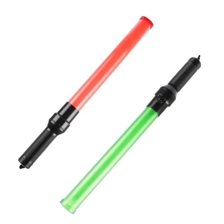 2 Traffic police baton 21 inch red green lightingtraffic led safety control reflective warning stick flashlight jr international