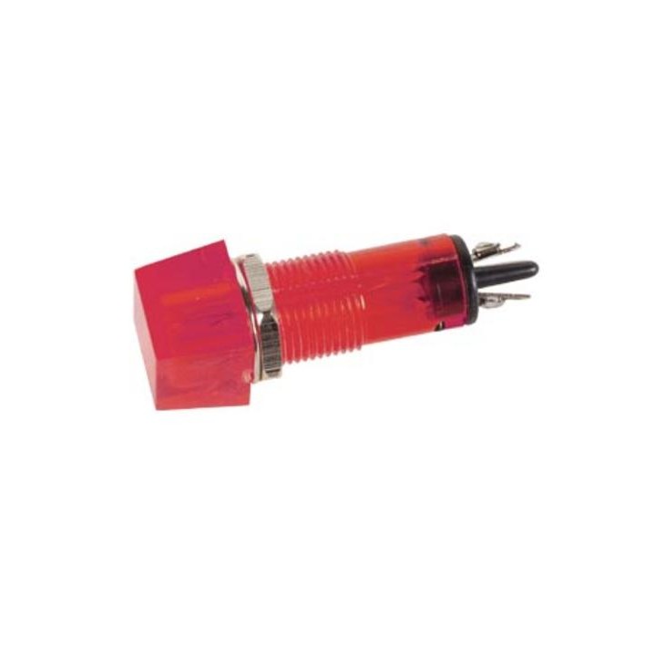 Led quadrat (sehend) 11x11 5mm 220v rot velleman - 1