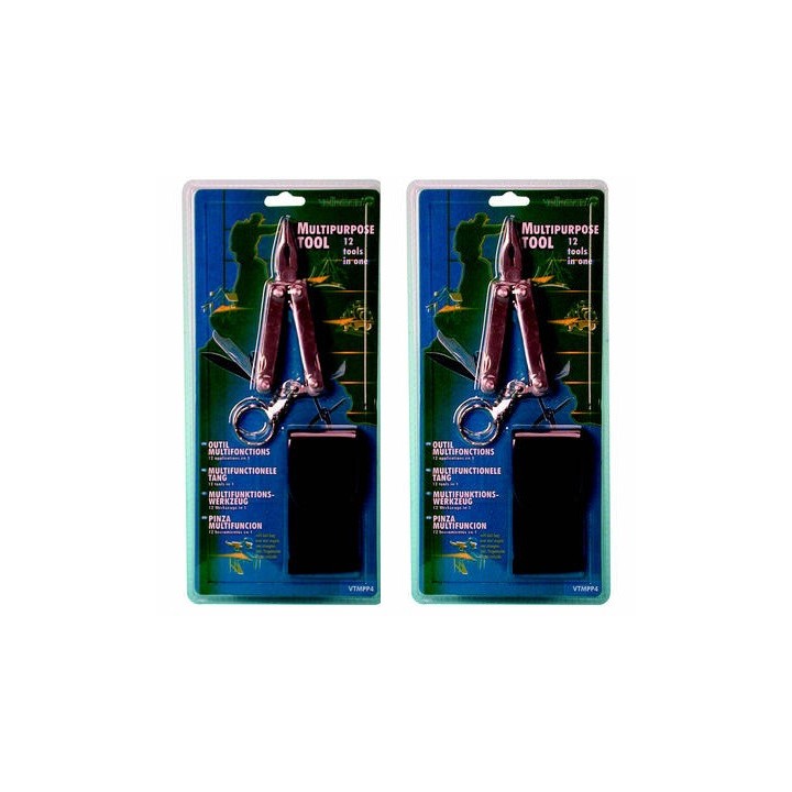 2 pinze 12 funzioni cacciavite Phillips piatto piccolo coltello grande lima per unghie scalpello portachiavi pinza velleman - 2