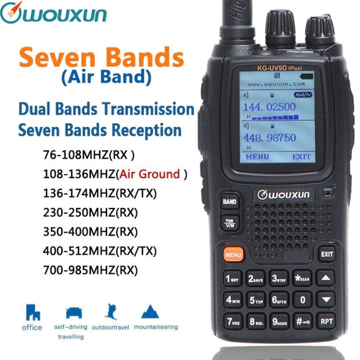 Walkie Talkie KG-UV9D Luftfahrt 76-108 MHz 108-136 MHz 136-174 MHz 230-250 MHz 350-400 MHz 400-512 MHz 700-985 MHz