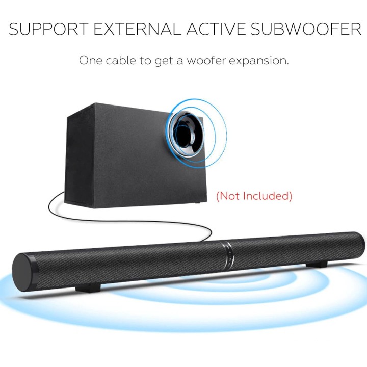 Barra de sonido Bluetooth Pared de eco de audio de cine en casa con separación incorporada para Xiaomi IOS Apple iPhone LP-1807