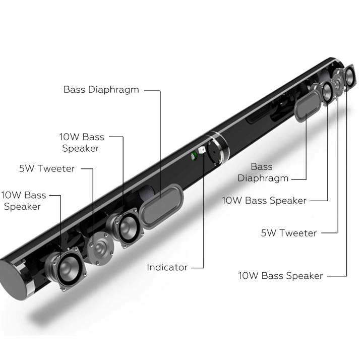 Bluetooth Sound Bar Separazione integrata Home Theater Audio Echo Wall per Xiaomi IOS Apple iPhone LP-1807