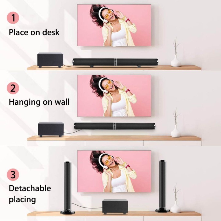 Bluetooth Sound Bar Eingebaute Separation Heimkino Audio Echo Wand Für Xiaomi IOS Apple iPhone LP-1807
