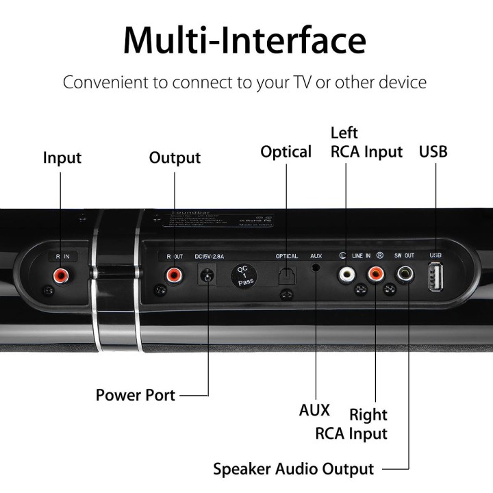Bluetooth Sound Bar Eingebaute Separation Heimkino Audio Echo Wand Für Xiaomi IOS Apple iPhone LP-1807