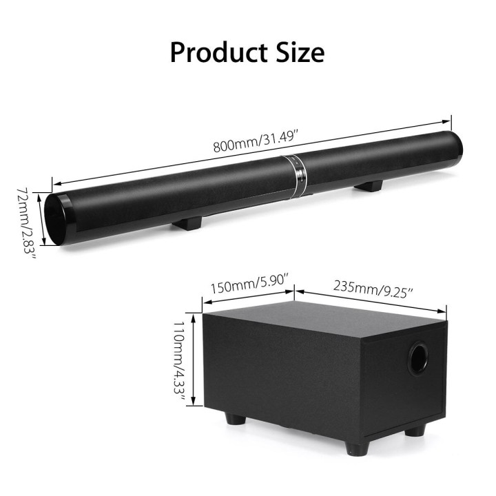 Bluetooth Sound Bar Built-in Separation Home Theater Audio Echo Wall For Xiaomi IOS Apple iPhone LP-1807