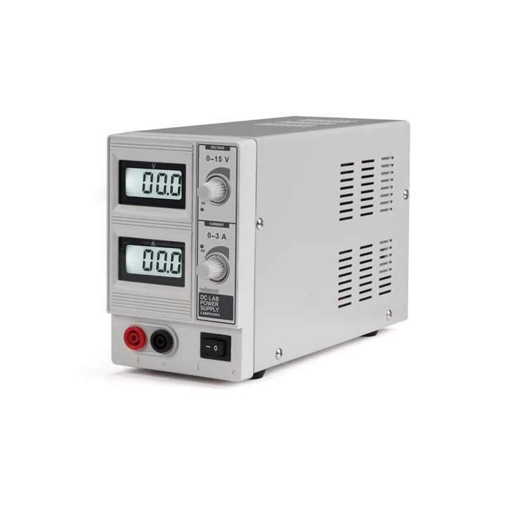 Laboratorio labps1503 de alimentación 220v 230vac / 0-3 A MAX / pantalla LCD de doble 0-15 VCC velleman - 1