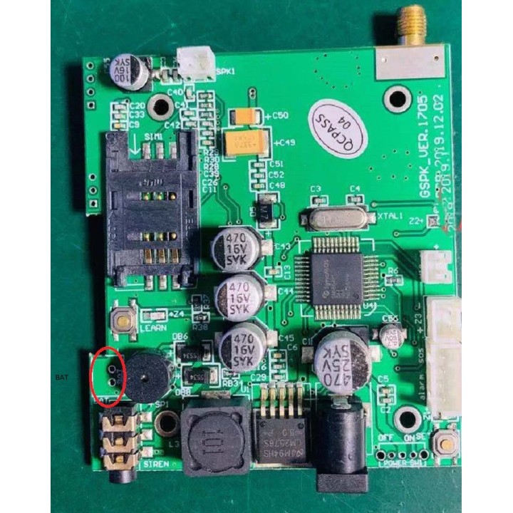 7.4v 850ma rechargeable battery for autonomous gsm alarm with sos emergency call button intercom