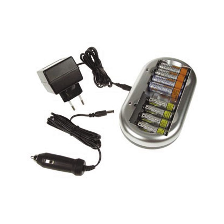 Cargador nimh nicd para baterías aa o aaa conector ac y conector mechero info games - 1