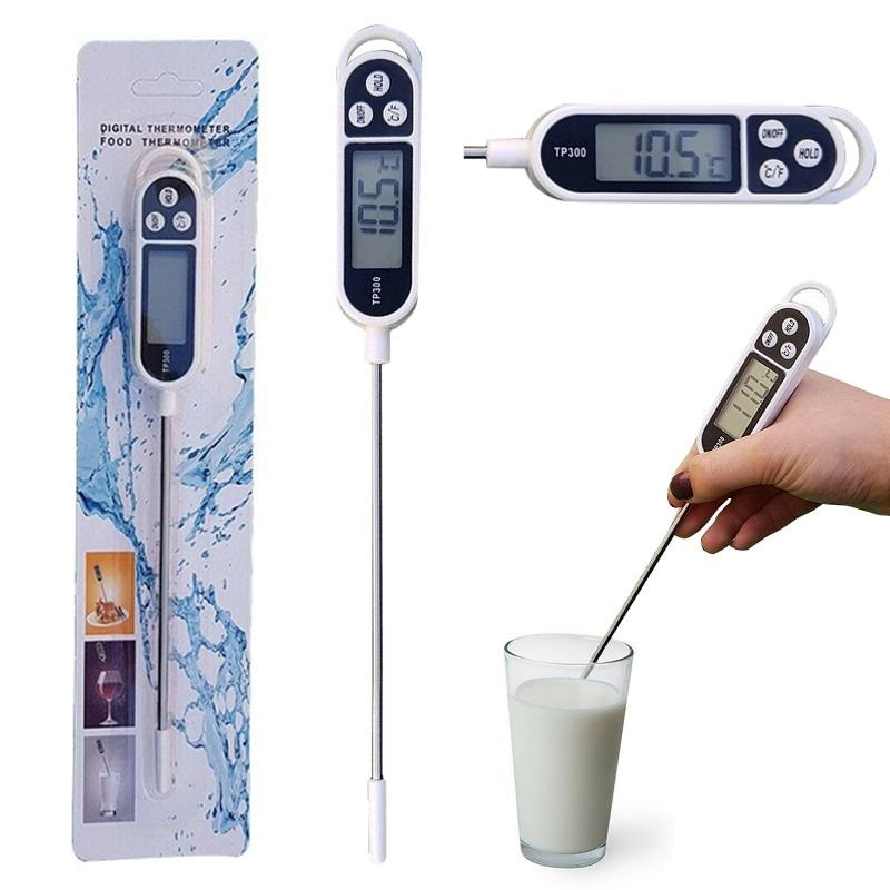 RoxTop Digital termómetro del alimento de TP300 Leche Carne de Pavo Que Cocina la Herramienta de Tipo Pluma Estructura Alimentación Sonda para la Cocina Barbacoa 