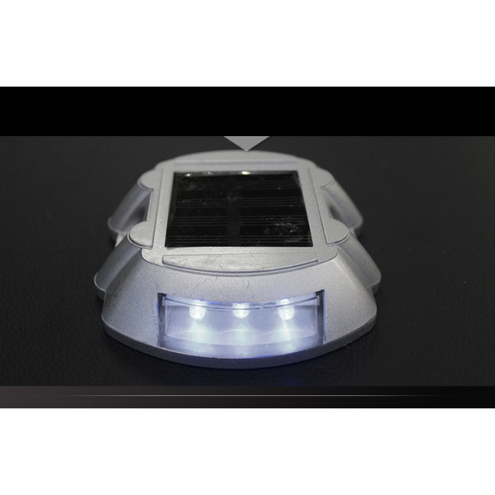 Illuminazione solare con 2 viti prigioniere stradali bianche 6 segnaletica stradale a led per la sicurezza stradale eclats antiv
